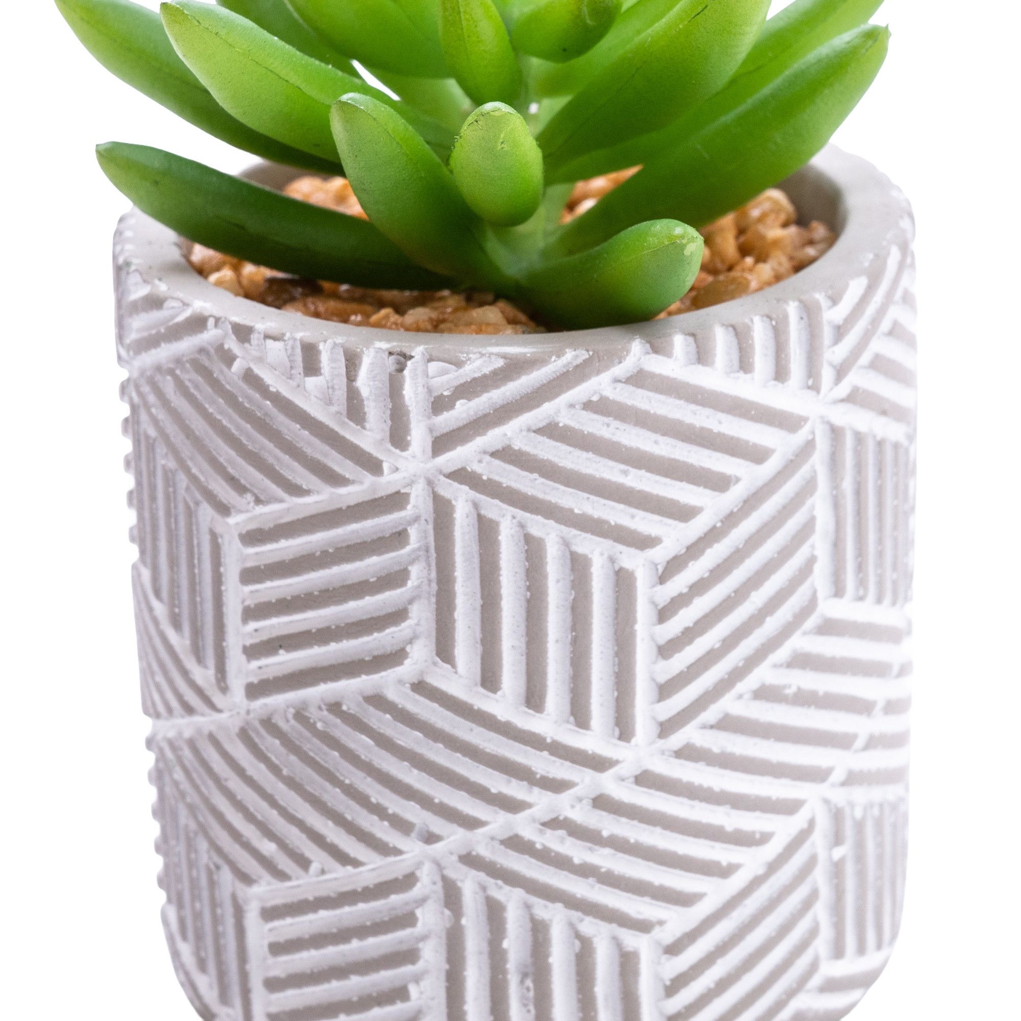 12cm Succulent Artificial plant in Grey Ceramic Pot