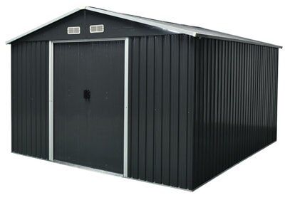 12x10 apex metal shed diy at b&q