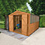 12x8 Apex Dip treated Overlap Golden brown Wooden Shed with floor - Assembly service included