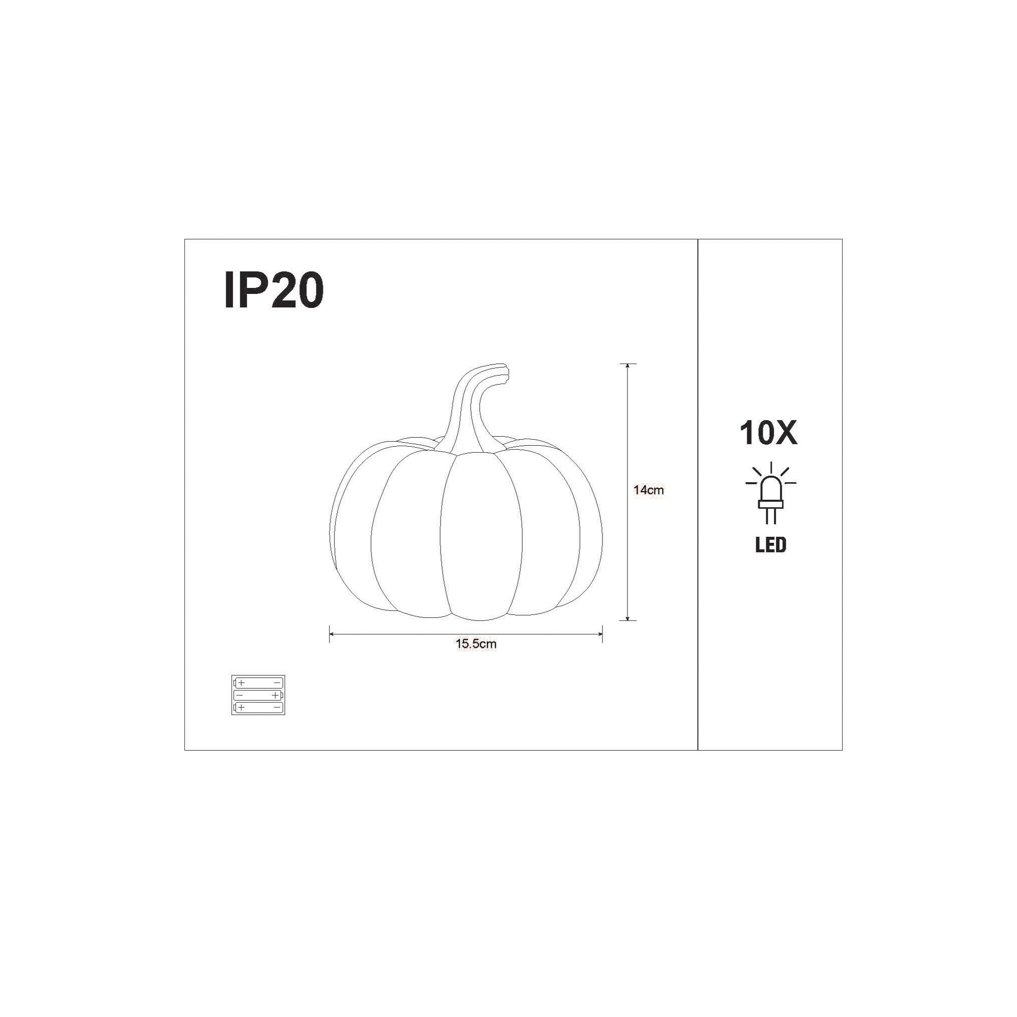 14cm LED Pumpkin Decoration