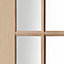 15 Lite Glazed Oak veneer Internal Door, (H)1981mm (W)610mm (T)35mm