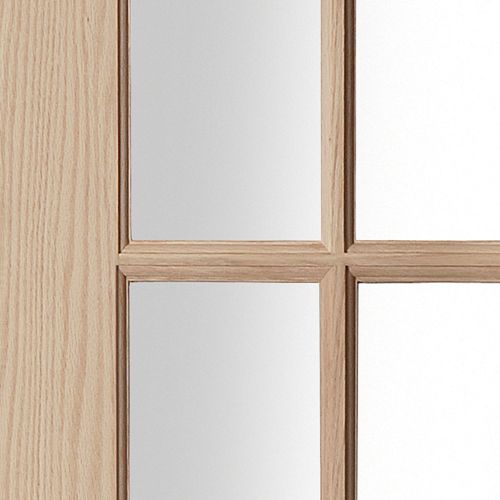 15 Lite Glazed Oak veneer Internal Door, (H)1981mm (W)838mm (T)35mm