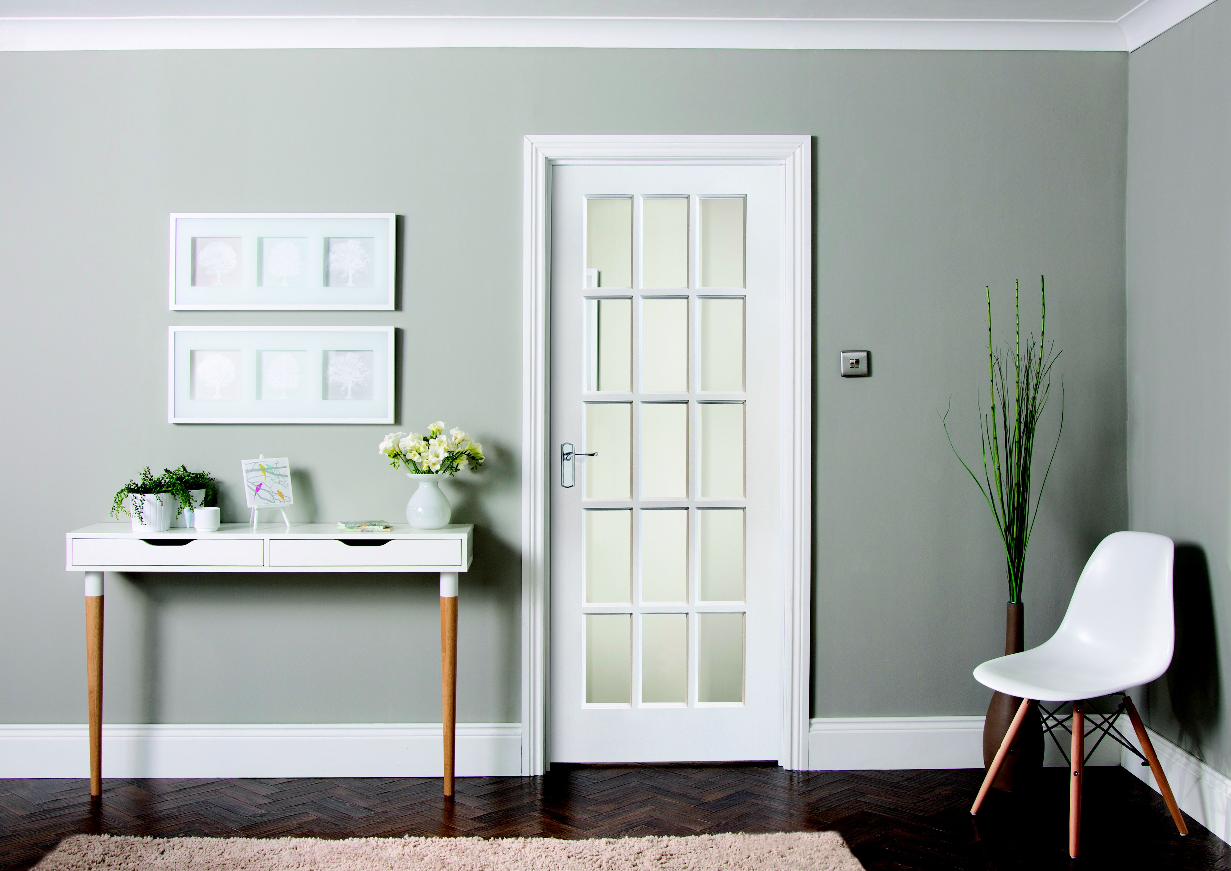 15 Lite Glazed White Internal Door, (H)1981mm (W)610mm (T)35mm