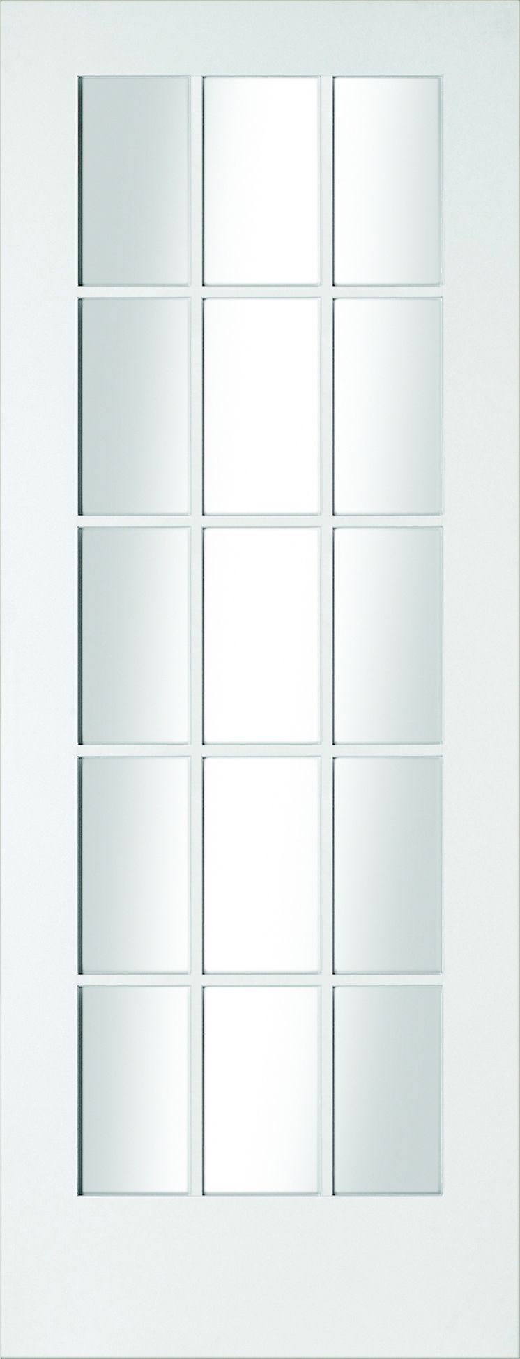 15 Lite Glazed White Internal Door, (H)1981mm (W)762mm (T)35mm