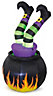 1550mm Cauldron & witch Inflatable with White LED