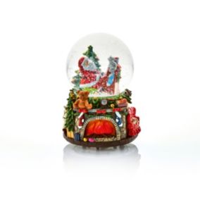 160mm Multicolour Indoor Santa Waterglobe