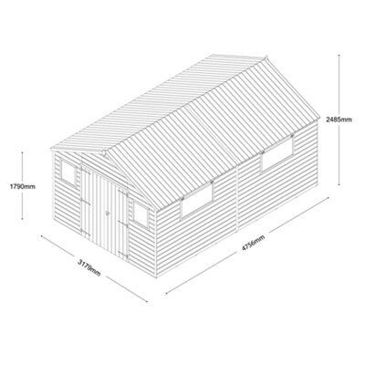 16X10 PREM SHIPLAP WORKSHOP &INS