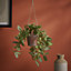 17cm Plant Pot with artificial plant in Terracotta Hanging trailing Melamine Pot