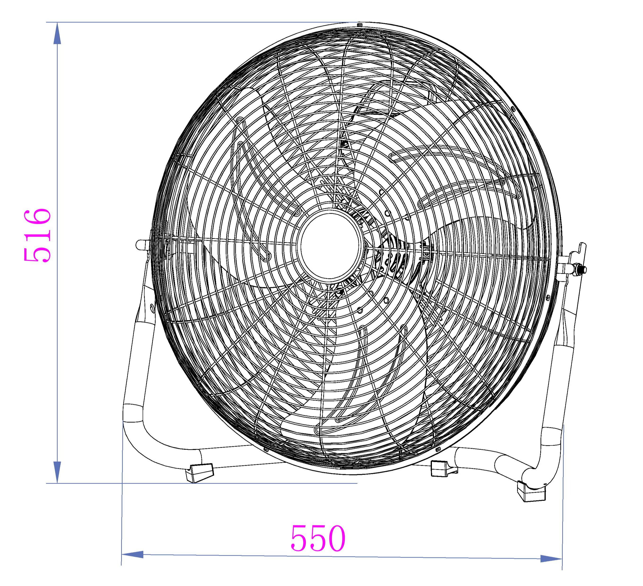 18" 110W Floor fan - 4
