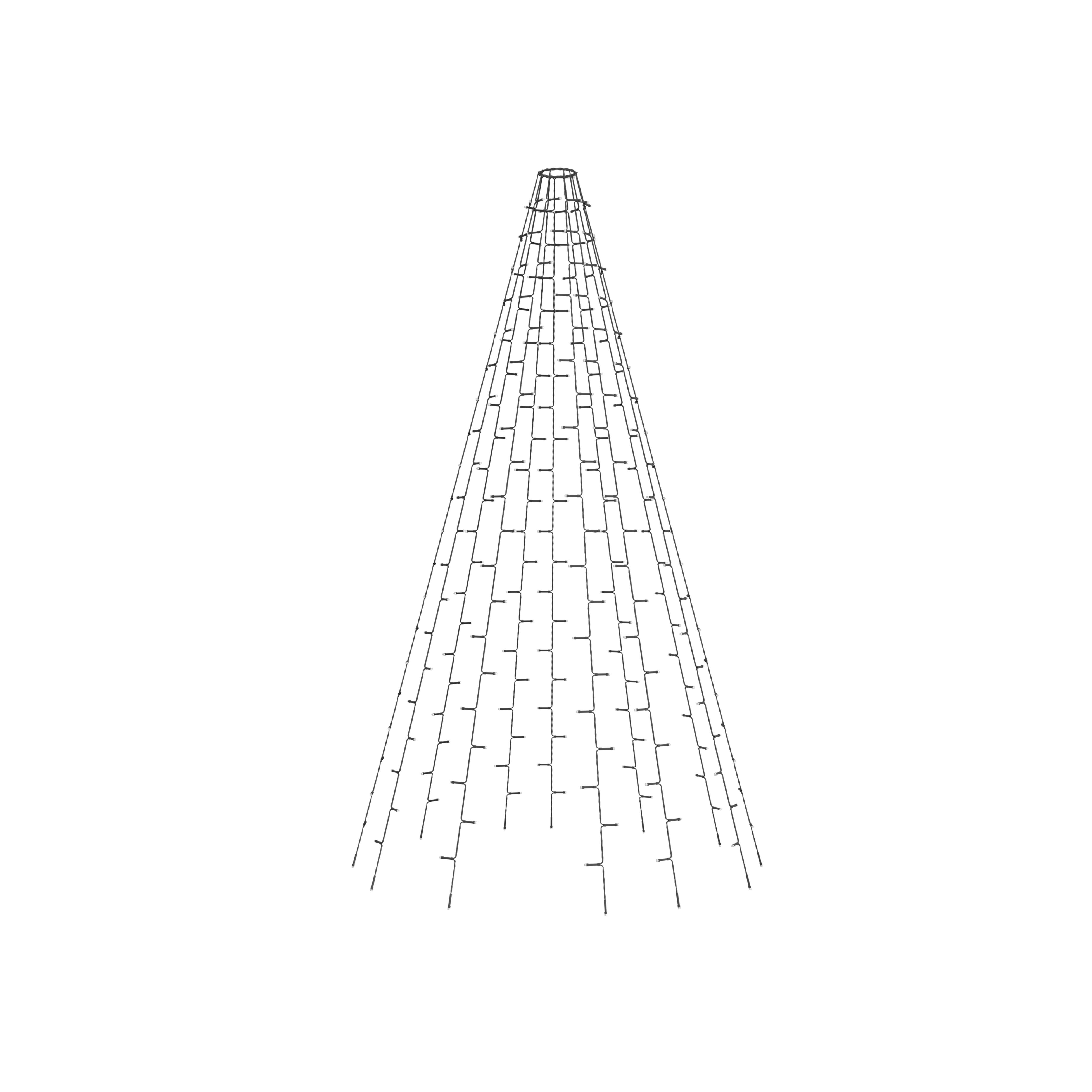 180 RGB Smart cone LED String lights Green cable