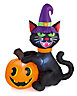 1830mm Black cat & pumpkin Inflatable with White LED