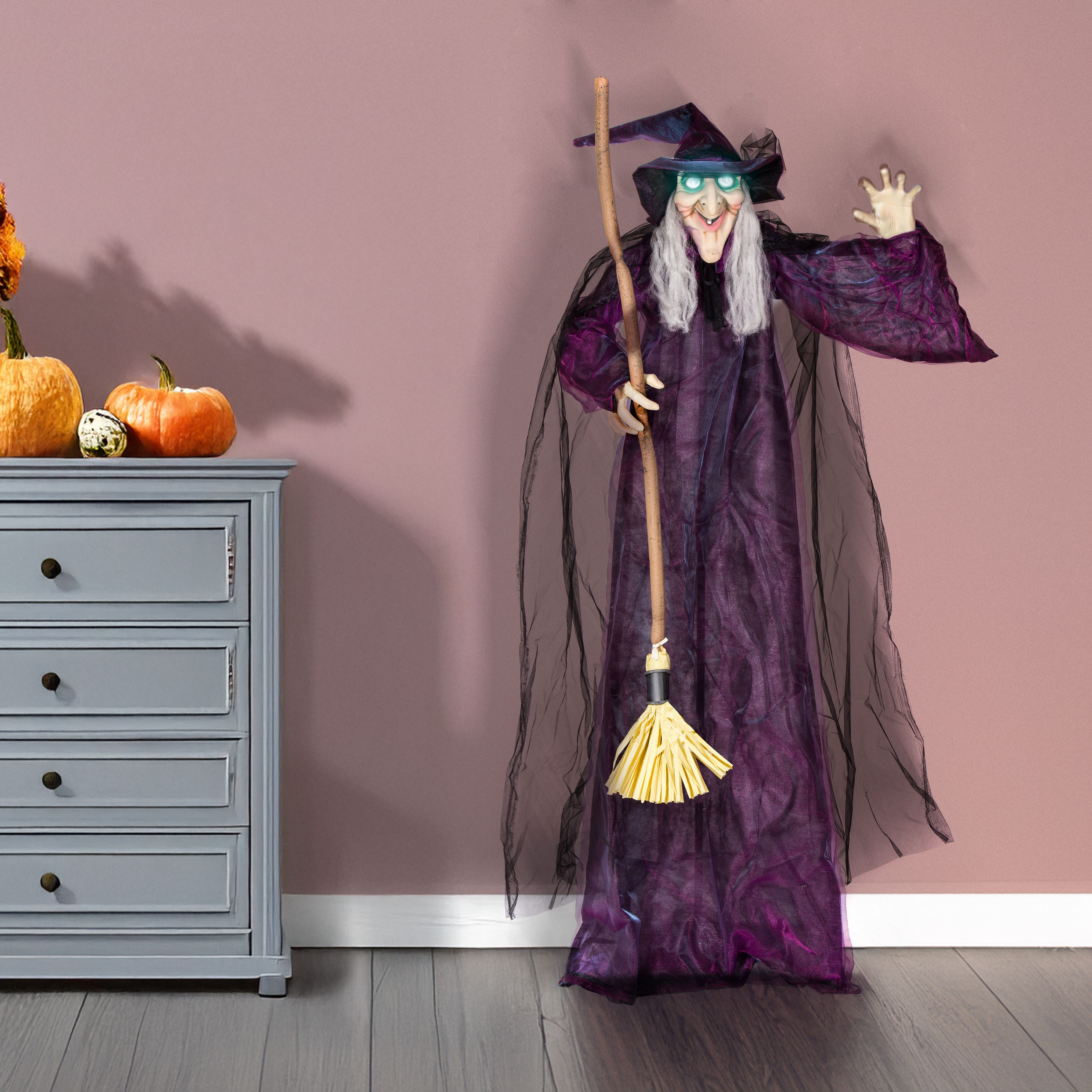 183cm Standing animated witch Decoration