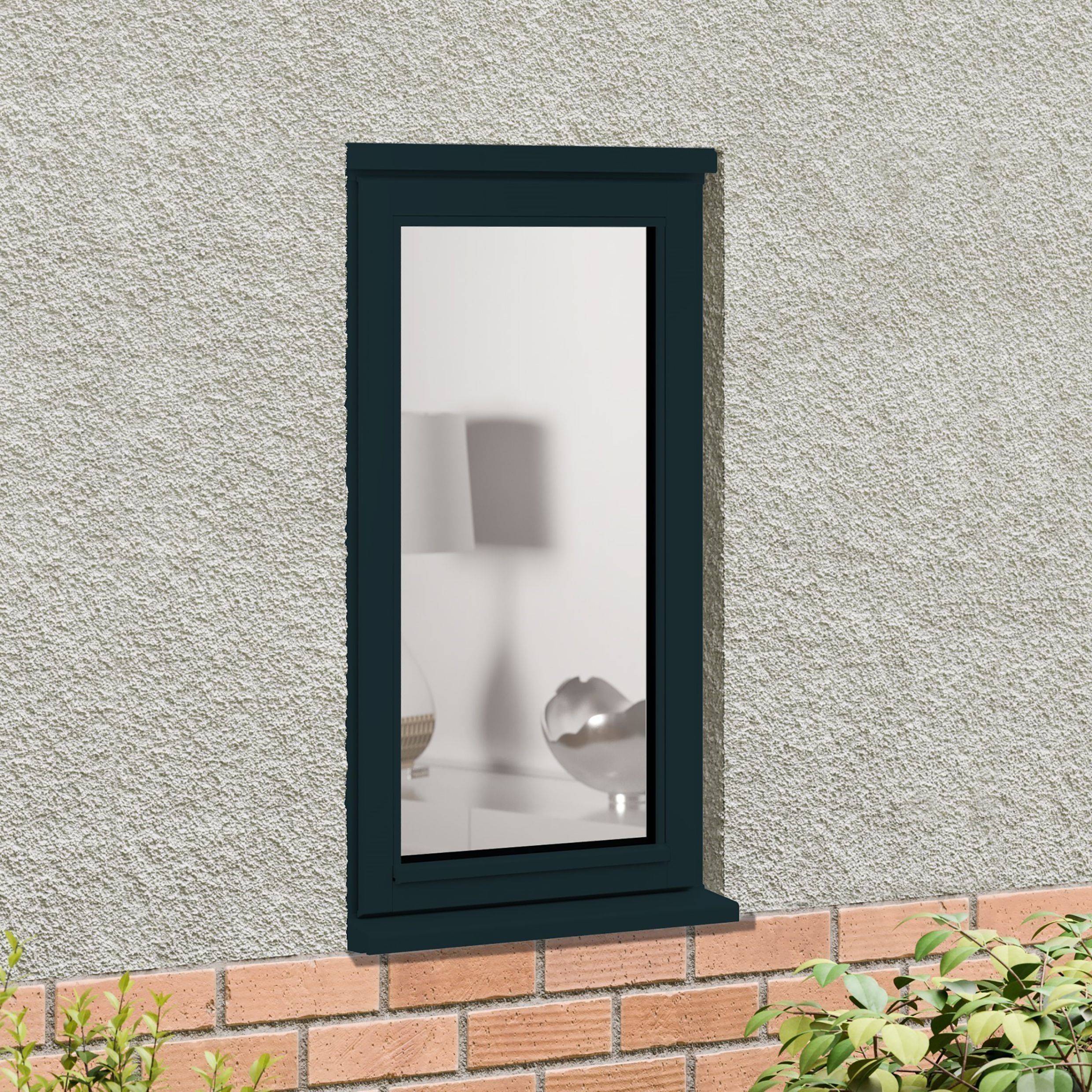 1P Clear Glazed Anthracite grey Timber Left-handed Window, (H)1195mm (W ...