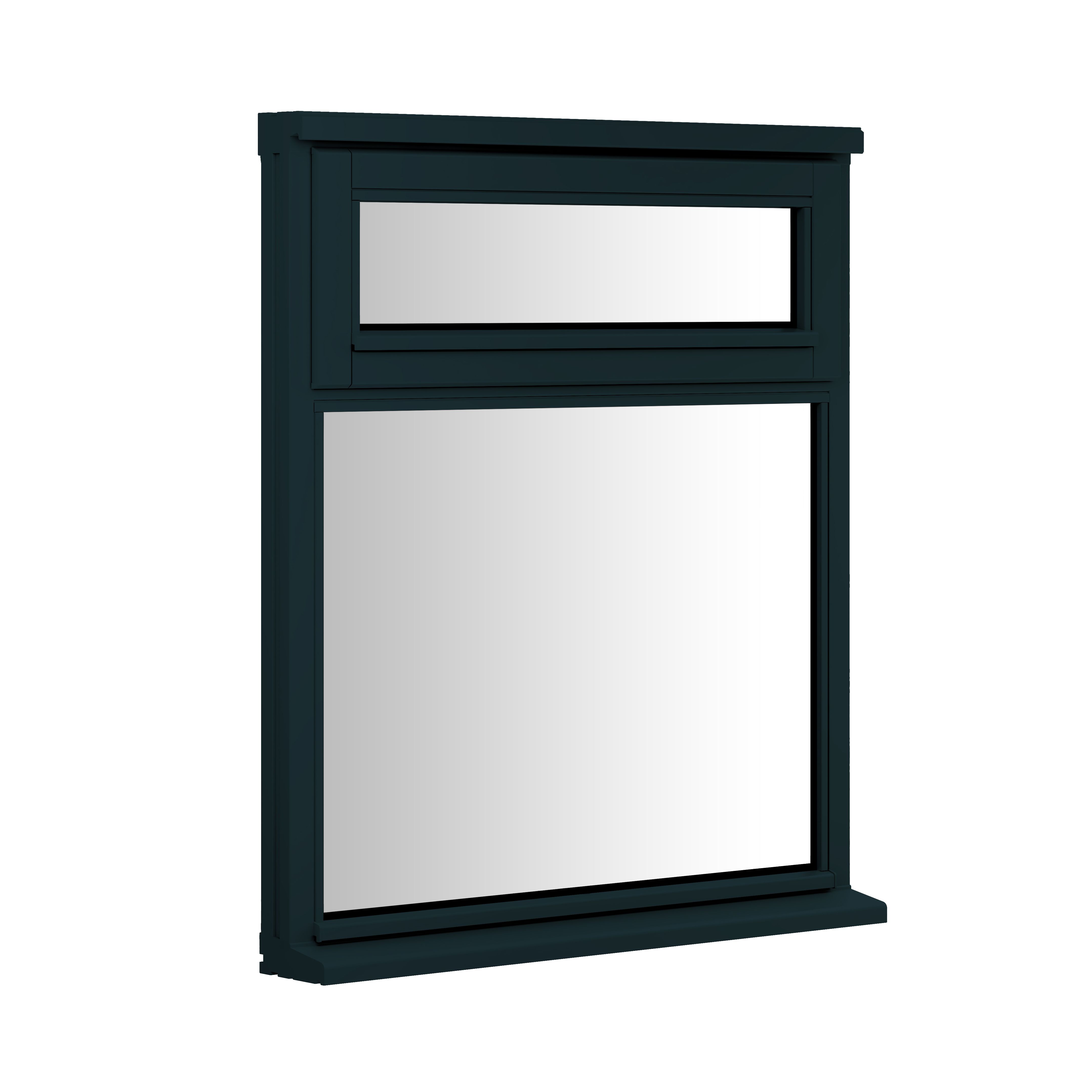 1P Clear Glazed Anthracite grey Timber Right-handed Window, (H)1195mm (W)625mm