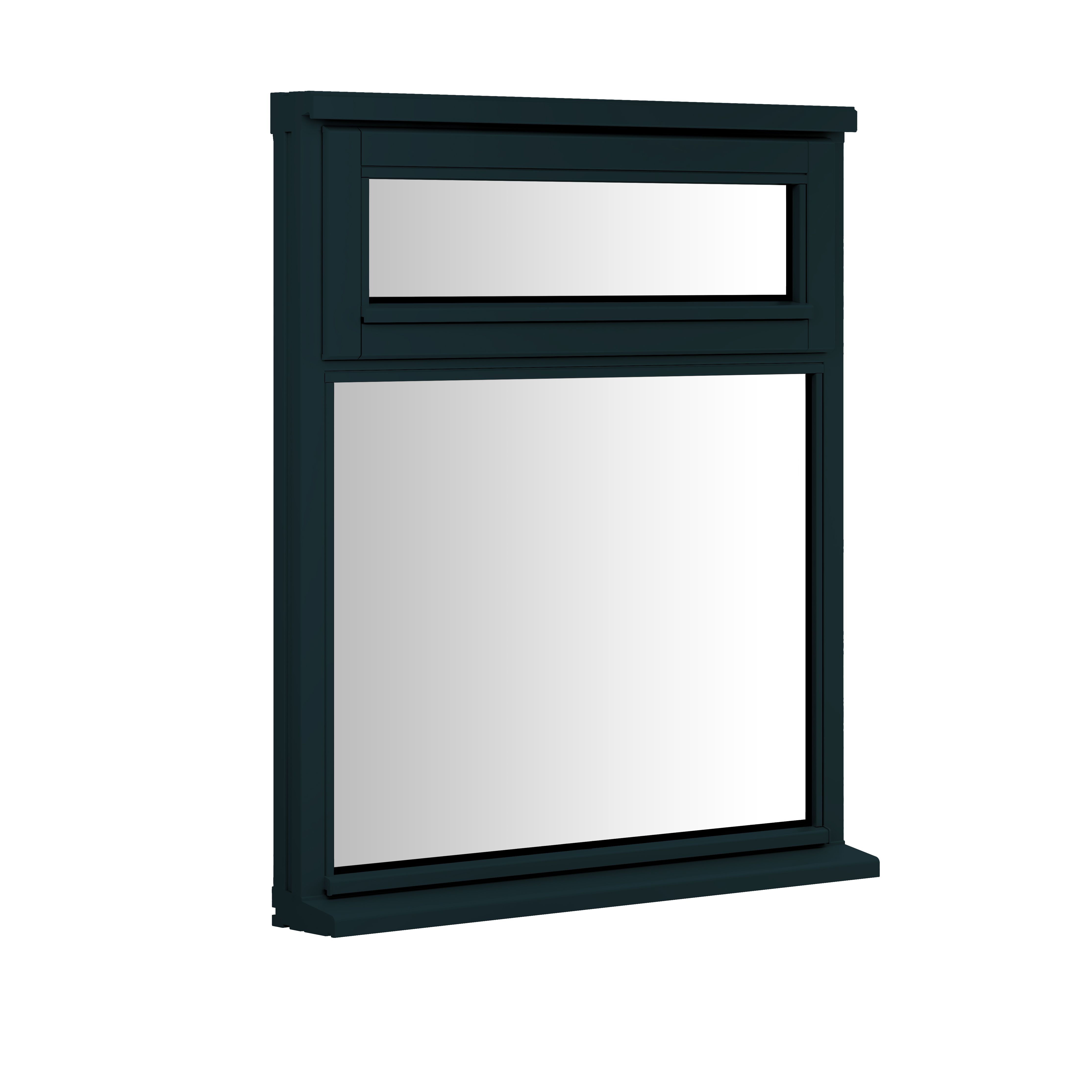 1P Clear Glazed Anthracite grey Timber Right-handed Window, (H)895mm (W)625mm