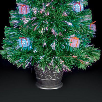 2 5ft Present Fibre Optic Christmas Tree Diy At B Q