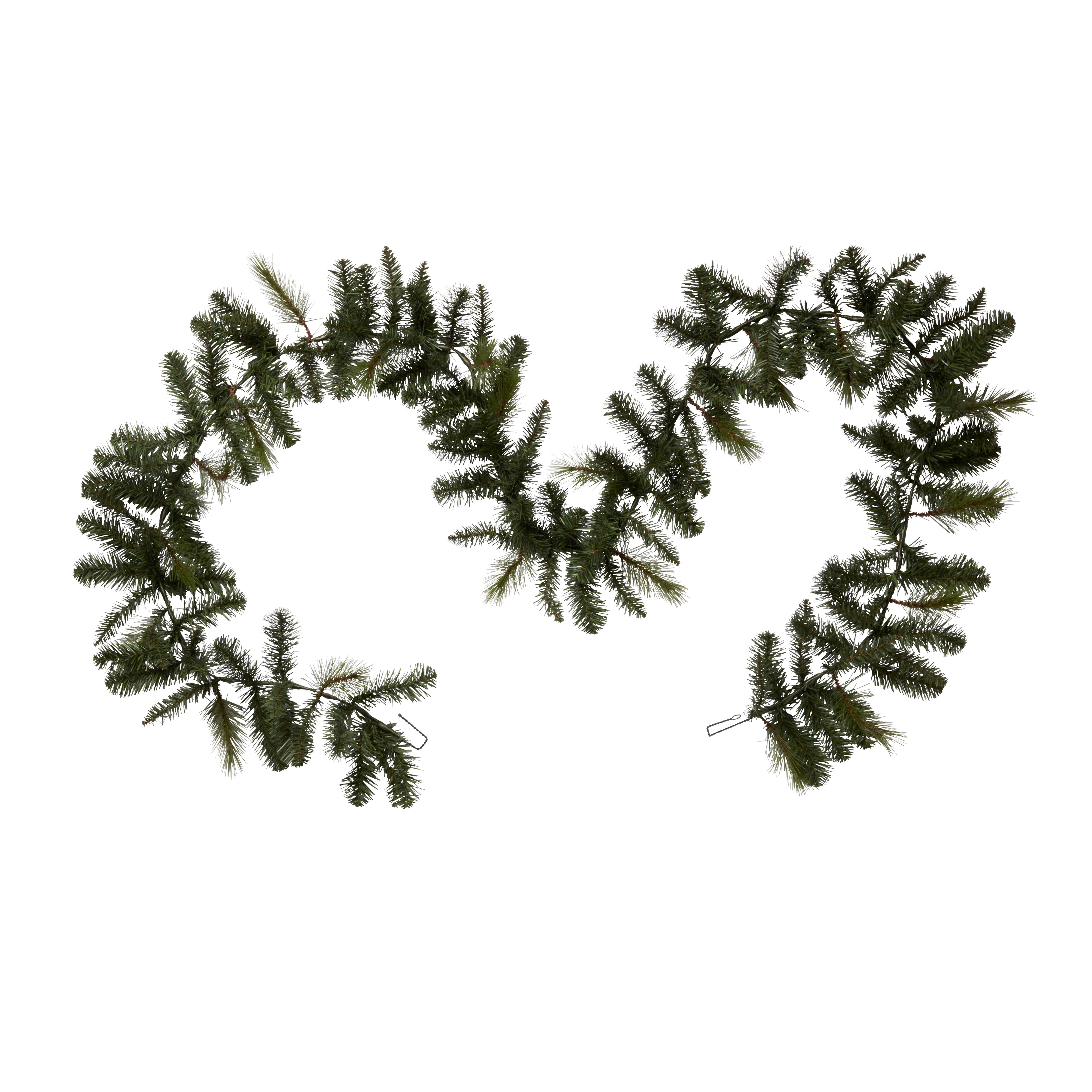 2.74m Eiger Woodland Green Non-illuminated Garland