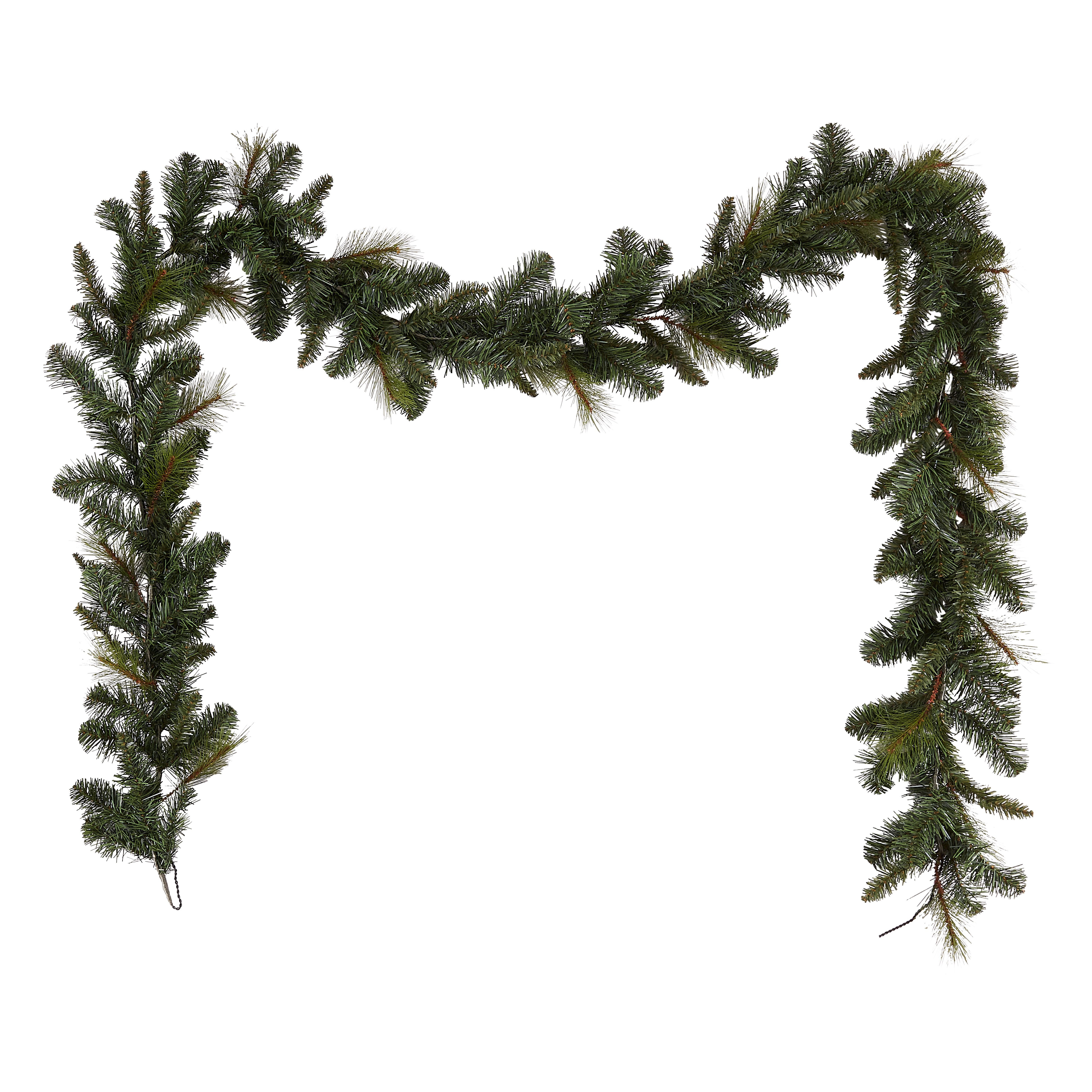 2.74m Eiger Woodland Green Non-illuminated Garland - 4