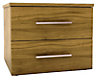 2 Drawer Ready assembled Chest of drawers (H)495mm (W)600mm (D)500mm
