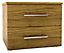 2 Drawer Ready assembled Chest of drawers (H)495mm (W)600mm (D)500mm