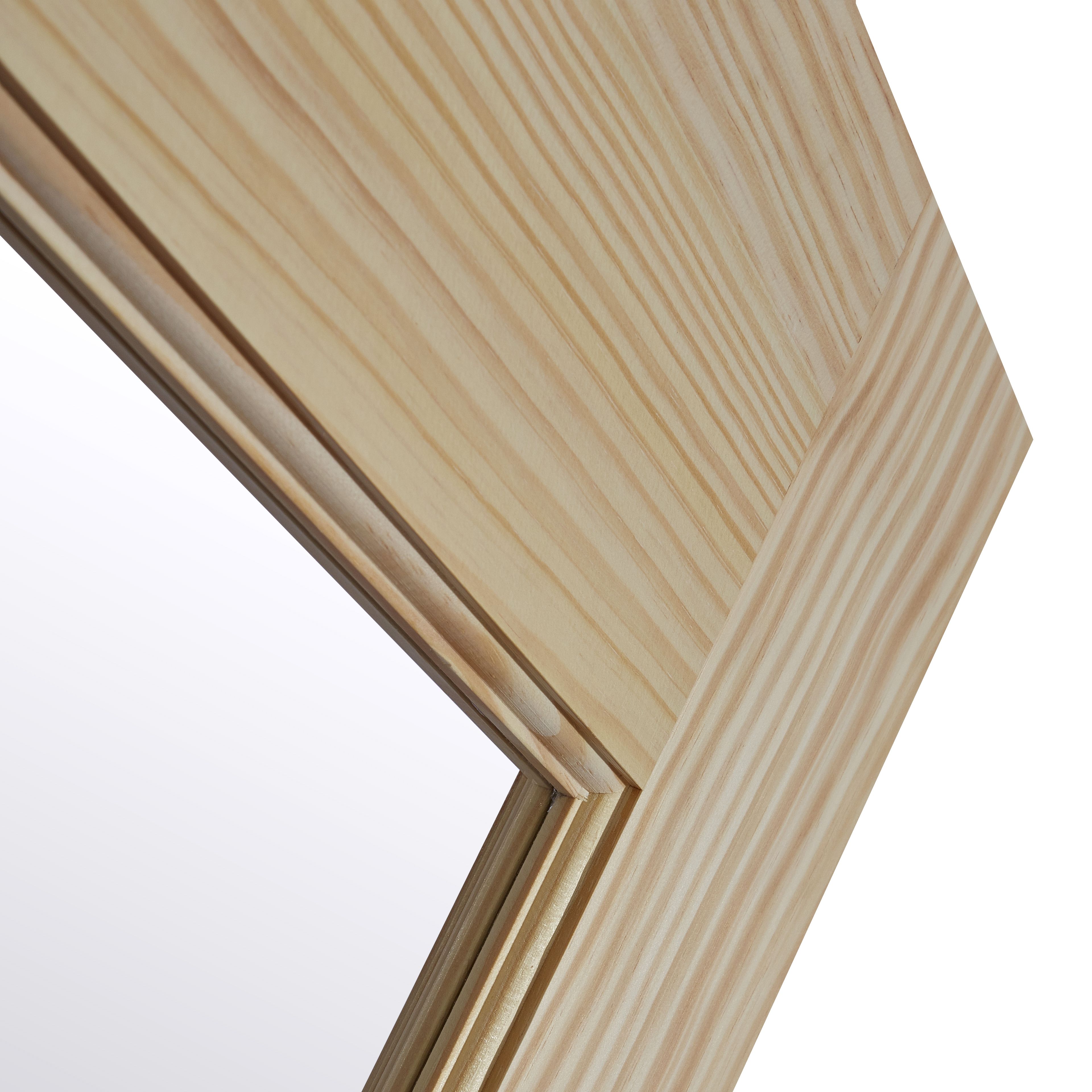 2 Lite 2 panel Clear Glazed Contemporary Pine veneer Internal Clear pine Door, (H)1981mm (W)686mm (T)35mm