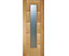 2 Lite Linear Clear Glazed Contemporary White oak veneer Internal Door, (H)1981mm (W)686mm (T)35mm
