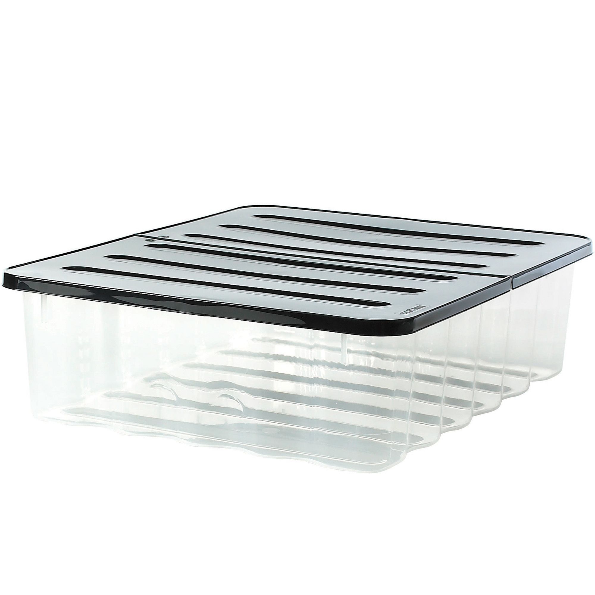 2 PACK 40L UNDER BED STORAGE BOX CLEAR