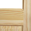 2 panel 6 Lite Glazed Clear pine LH & RH Internal Door, (H)1981mm (W)762mm (T)35mm