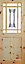 2 panel Clear Glazed Internal Knotty pine Door, (H)1981mm (W)762mm (T)35mm