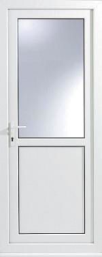 2 Panel Glazed White Right-hand External Back Door Set, (H)2055mm (W ...