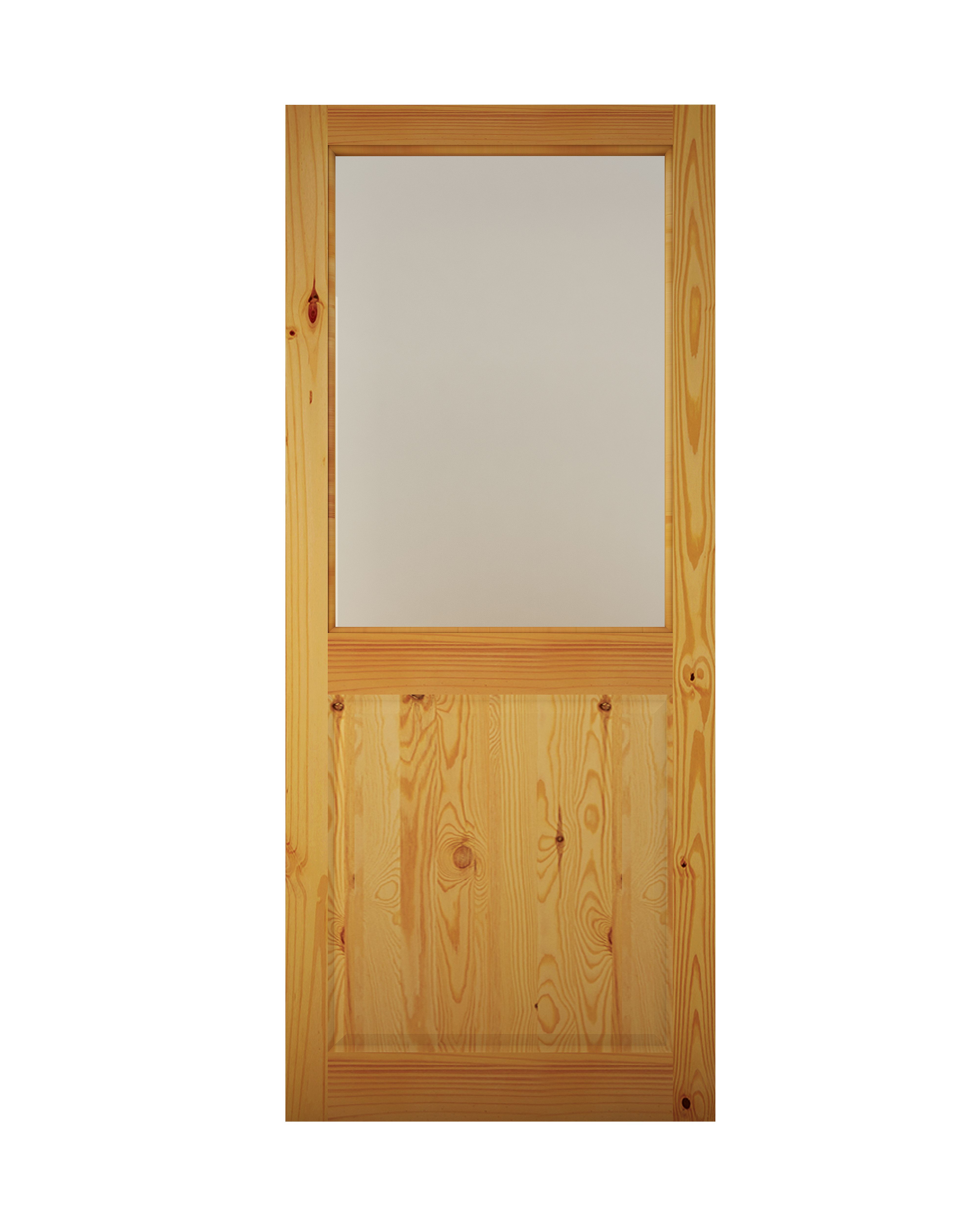 2 panel Glazed Wooden External Glass door Back door, (H)2032mm (W)813mm