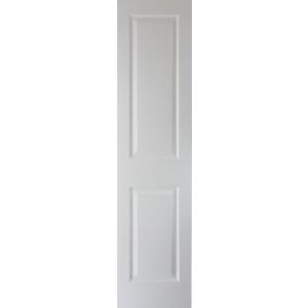 2 panel MDF Patterned Unglazed Contemporary White Internal Door, (H)1981mm (W)457mm (T)35mm