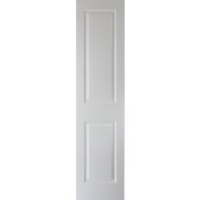 2 panel MDF Patterned Unglazed White Internal Door, (H)1981mm (W)457mm (T)35mm