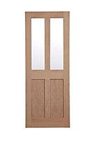 2 panel Melbury Patterned Glazed Internal Door, (H)1981mm (W)762mm (T)35mm