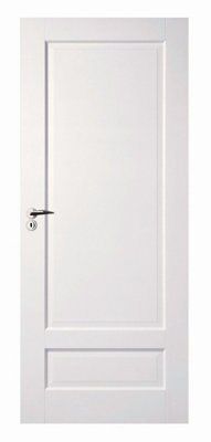 2 panel Patterned White Internal Door, (H)1981mm (W)686mm (T)35mm