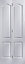 2 panel Primed White Woodgrain effect Internal Bi-fold Door set, (H)1950mm (W)595mm