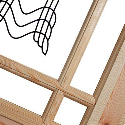 2 panel Screen-printed Glazed Internal Softwood Door, (H)1981mm (W)686mm (T)35mm