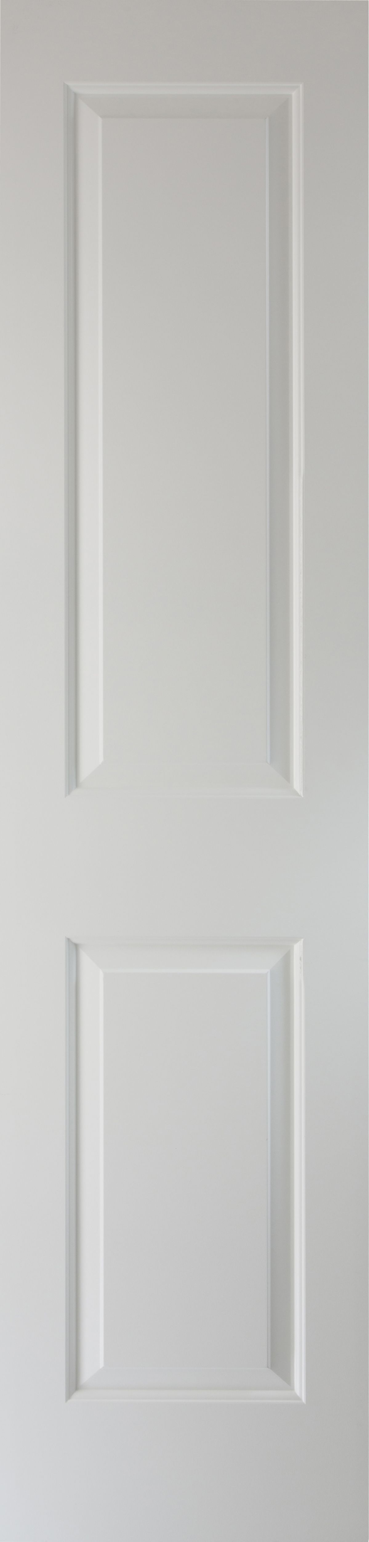 2 panel Unglazed Contemporary White Internal Door, (H)1981mm (W)457mm (T)35mm