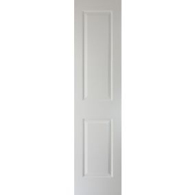 2 panel Unglazed Contemporary White Internal Door, (H)1981mm (W)457mm (T)35mm