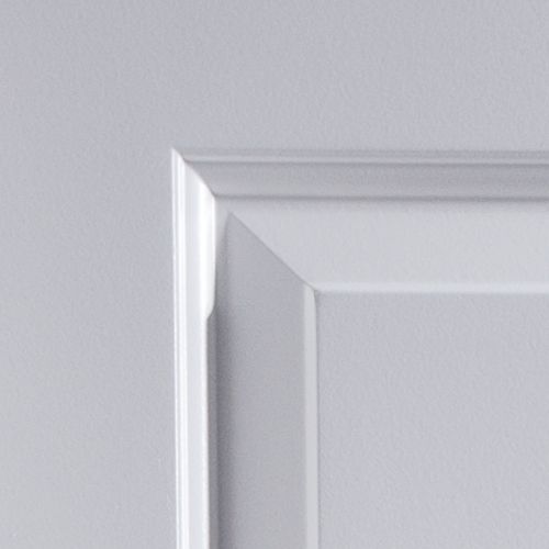 2 panel Unglazed Contemporary White Internal Door, (H)2040mm (W)826mm (T)40mm