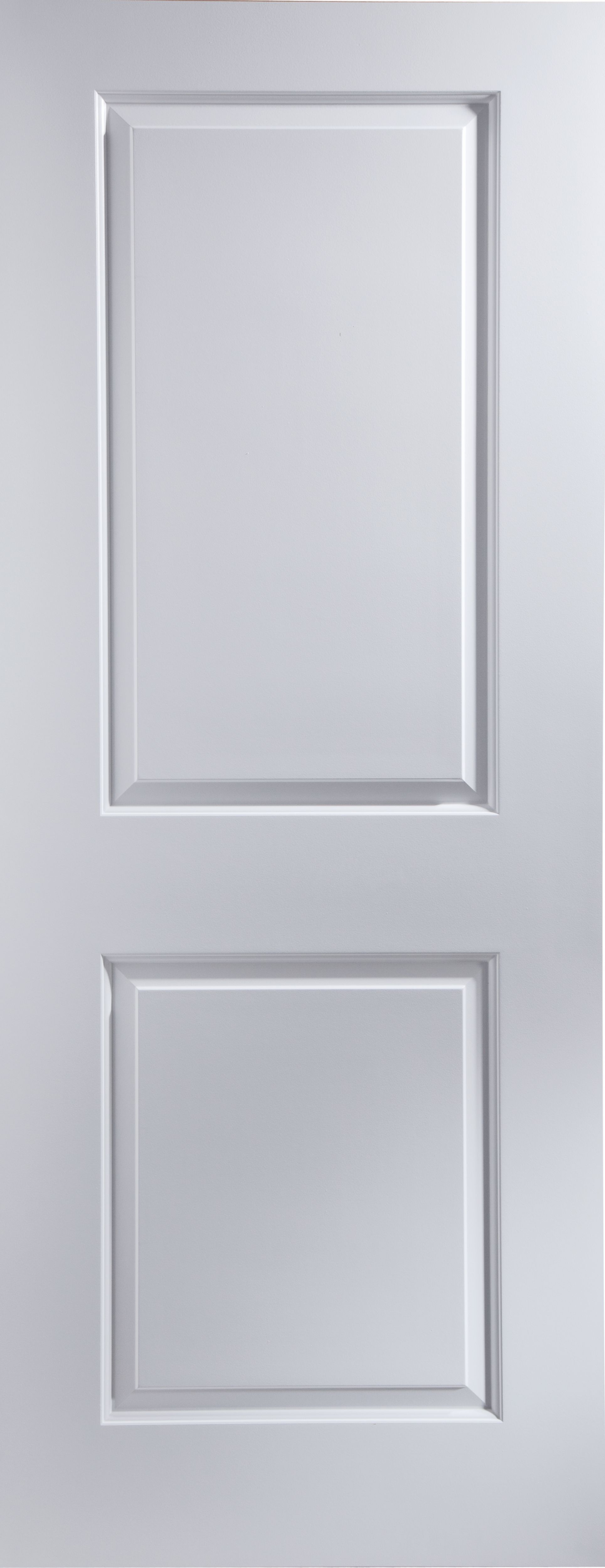 2 panel Unglazed Contemporary White Internal Sliding Door, (H)2040mm (W ...