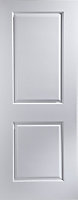 2 panel Unglazed White Internal Door, (H)1981mm (W)762mm (T)35mm
