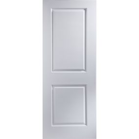 2 panel Unglazed White Internal Sliding Door, (H)2040mm (W)826mm