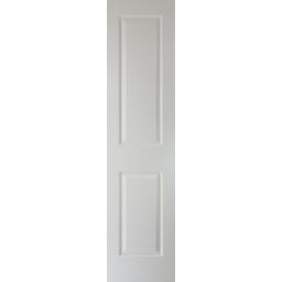 2 panel White Internal Cupboard Door, (H)1981mm (W)457mm (T)35mm