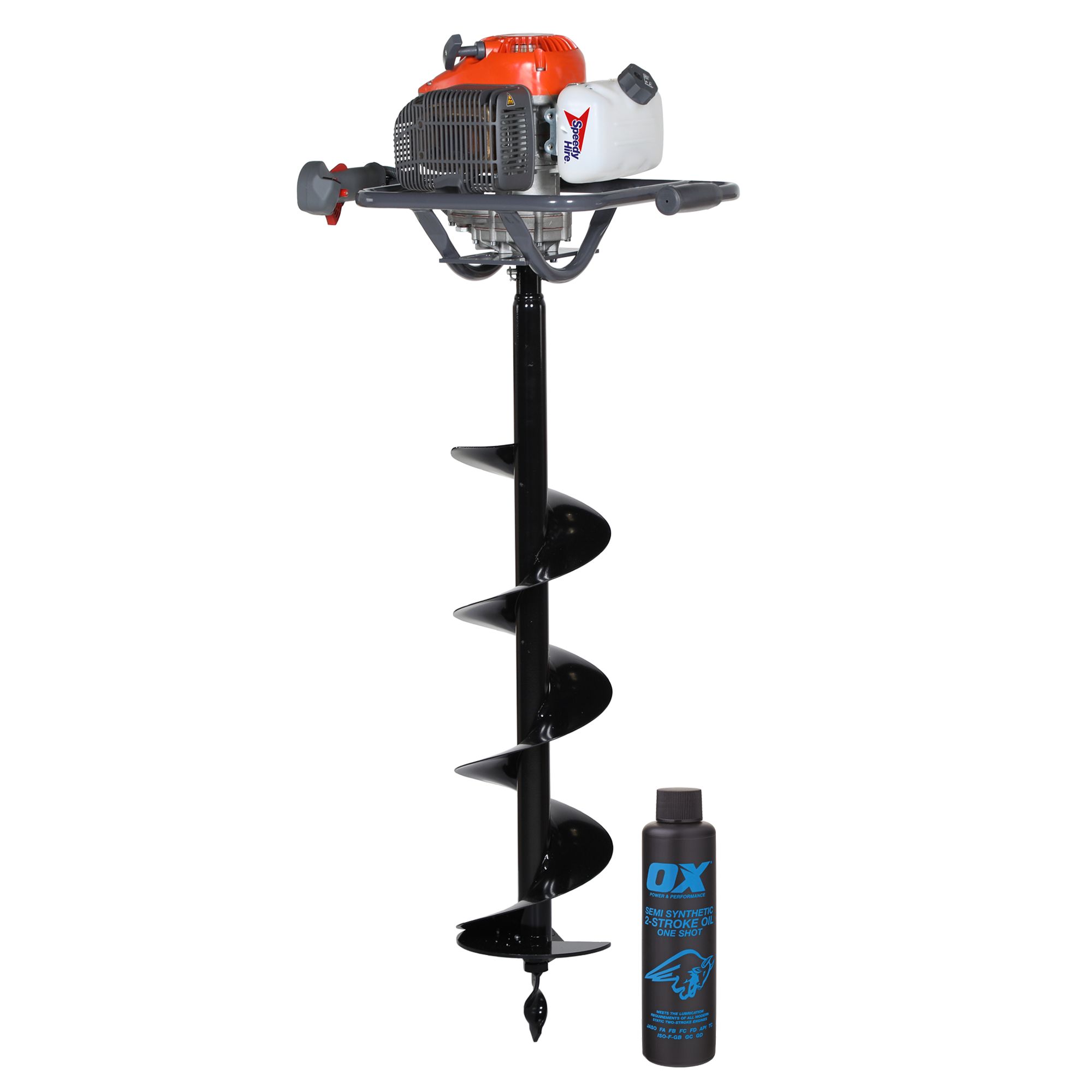 2-stroke Petrol Post hole borer bundle 9.1kg - Weekend hire
