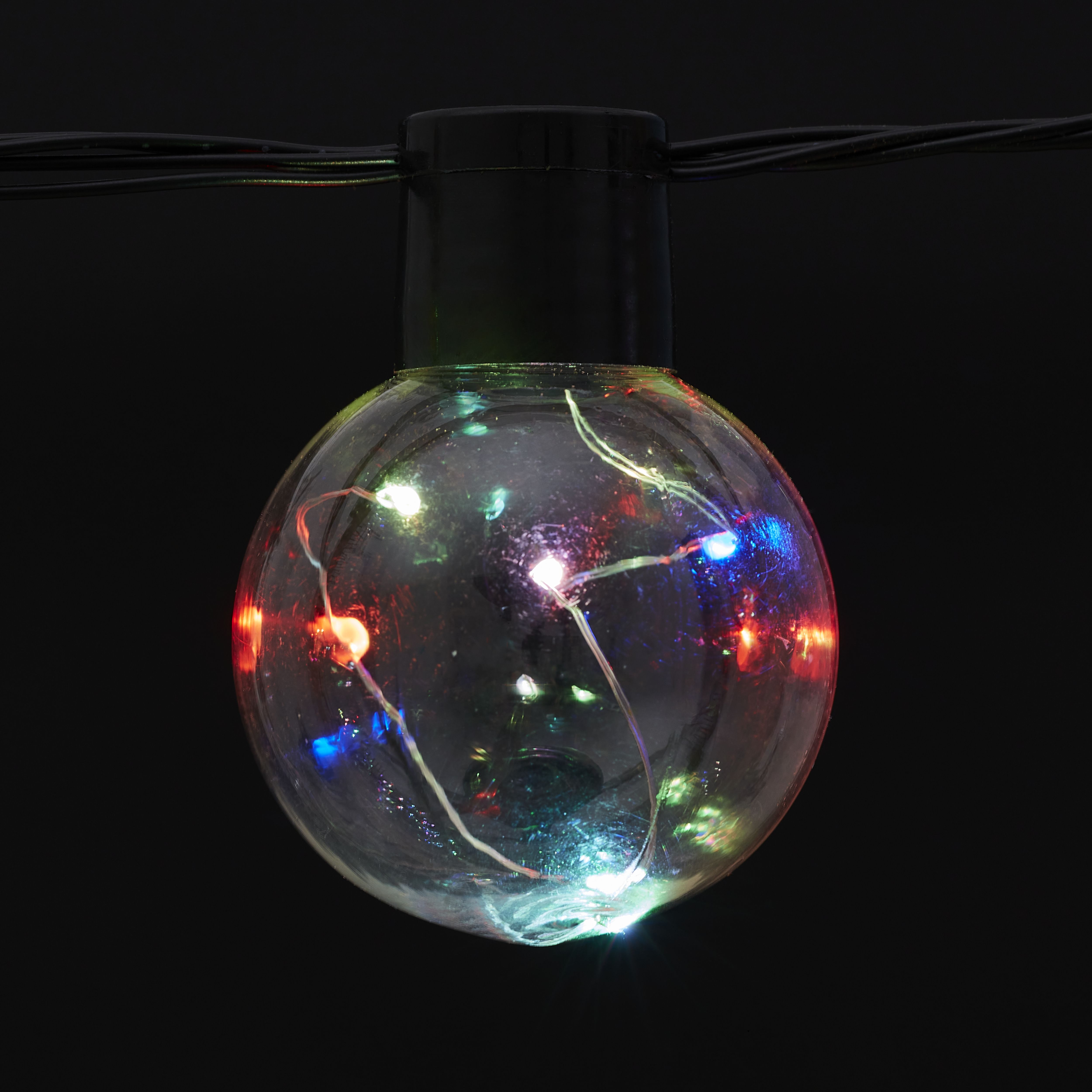 20 Colour changing Festoon LED String lights With timer function Black ...