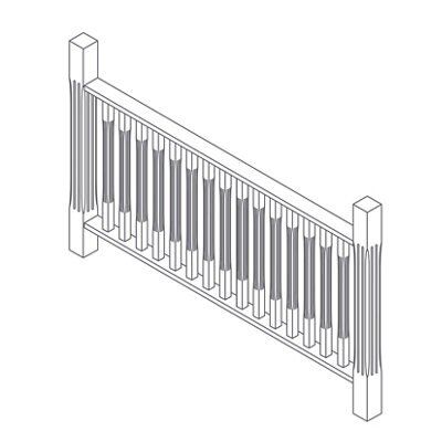 20 Piece Fluted Starter Balustrade kit, 33.5kg