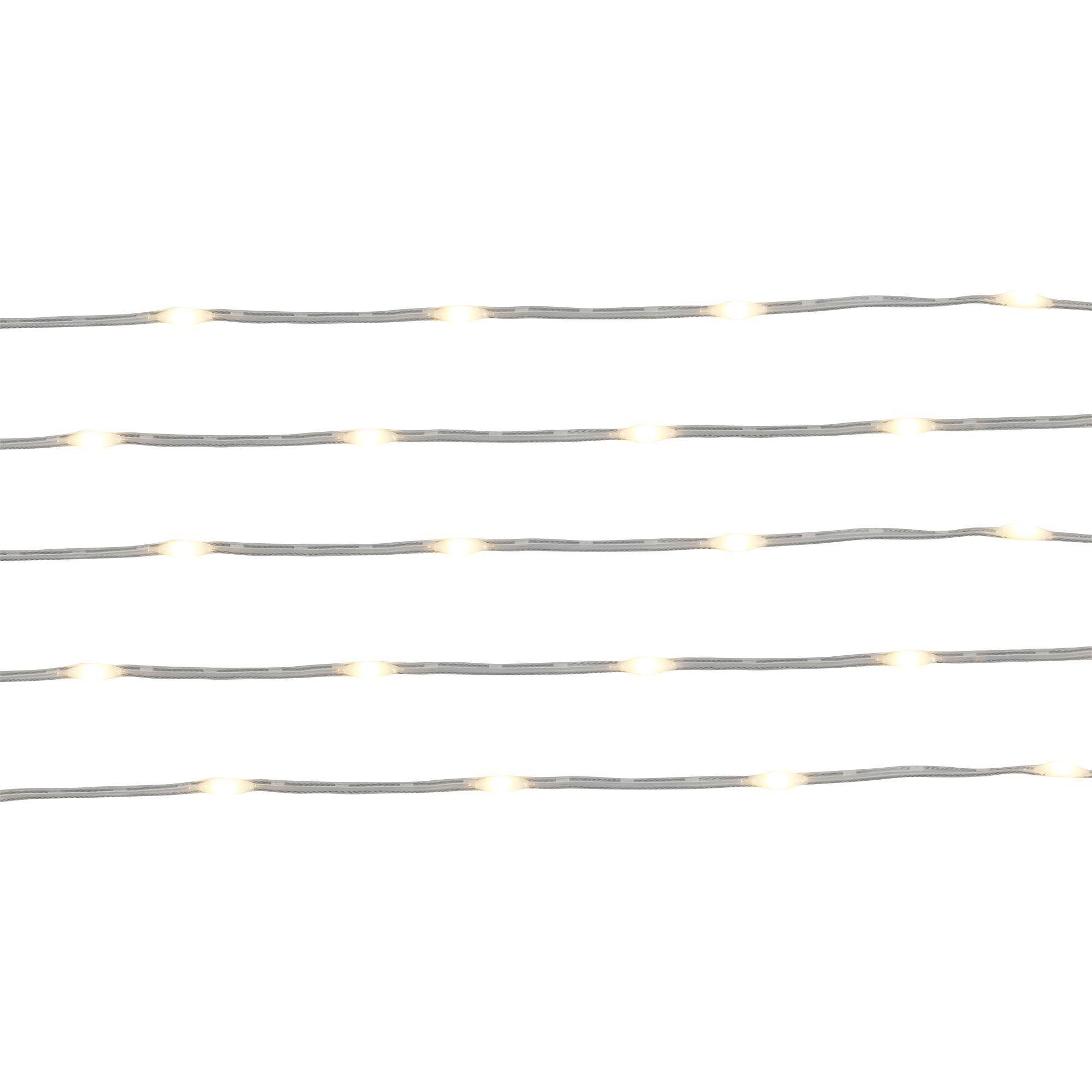 20 Warm white LED String lights With timer function Clear cable