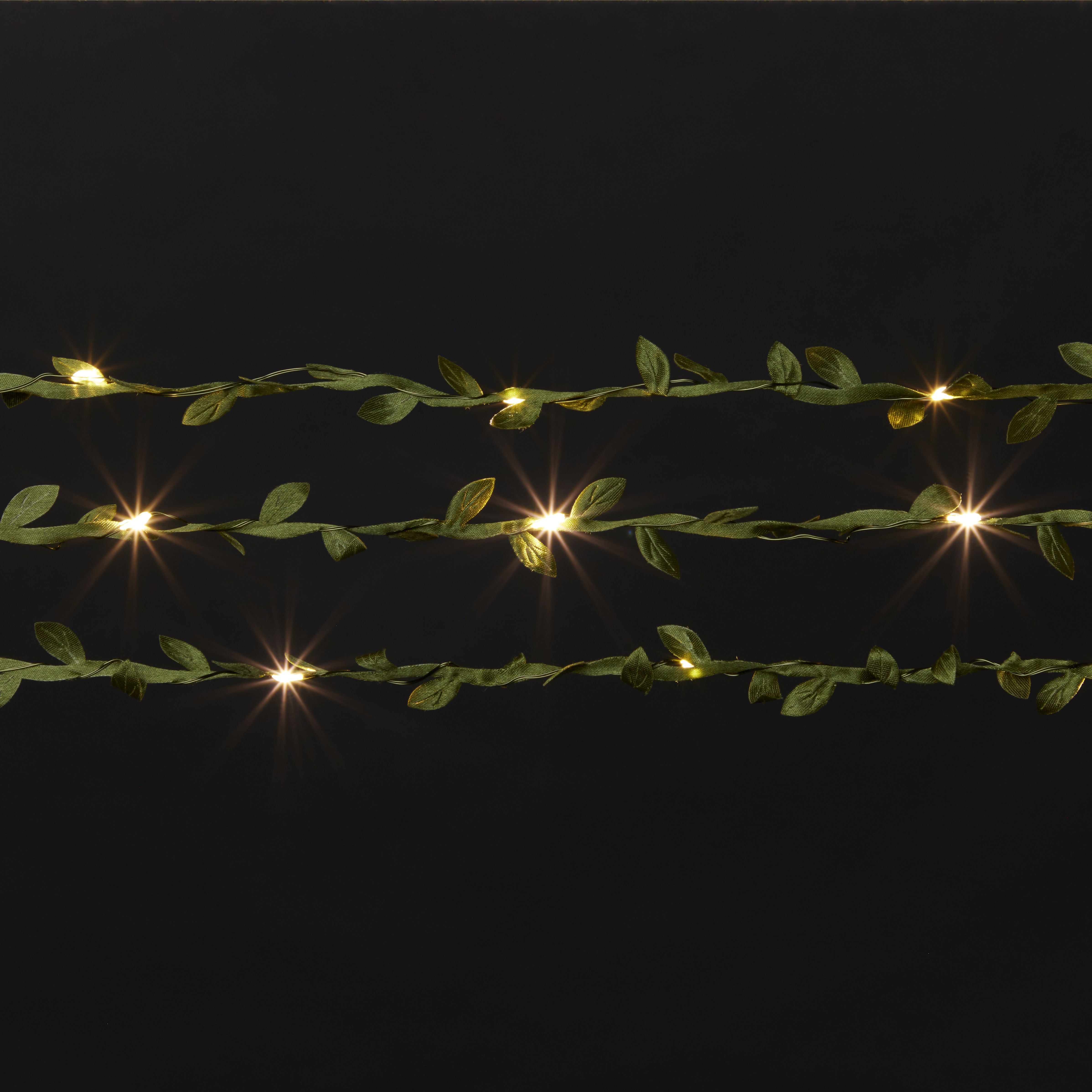 20 Warm white LED With timer function String lights with 2.2m Green cable - 6