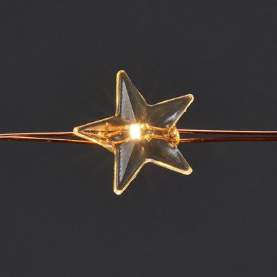 20 Warm white Star wire LED String lights With timer function Copper cable